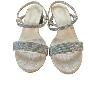 Elegant Silver Strappy Sandals